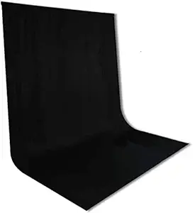 ZuriKrisha 6x8 Feet Black Photography Curtain for Photo Shoot Black Background, Backdrop, Screen for Photography, VFX Editing, YouTube ( 6X8 Feet)