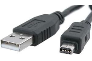 DRAGON TRADING DragonTrading® Cargador de batería para cámara digital y transferencia de fotos, cable USB, Olympus SZ-12/SZ-14/SZ-20