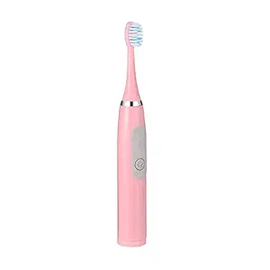 Fashion Story Electric Tooth Brush for Adults Rechargeable and high frequency vibration Power Toothbrush with Replaceable Brush Head Included (Red)
