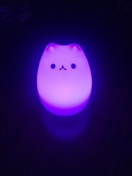 MKQPOWER Bewegliches LED-Kind-Nachtlicht-Silikon-Nachtlampe nachladbares Silikon-weiche Baby-Kinderzimmer-Lampen-empfindliche Hahn-Steuerung für Baby-Schlafzimmer (Katze) - 5