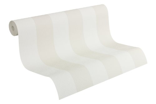 A.S. Creation 919267 Fleuri Pastel Blockstreifentapete perlweiß