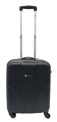 ITP International - Maleta de Viaje con Ruedas (ABS, 4 Ruedas) Negro Negro Small (22 Inch)