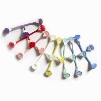 6 Pack of Nappi Nippas Nappy Fasteners (2 x Blue/2 x Pale Blue/2 x White)