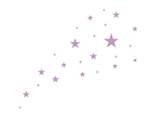 Wandtattooshop (St4S2) Wall Stickers Star Shaped Pack of 24 / 2 - 10 cm