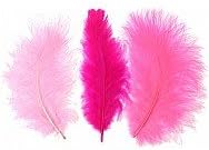50 FLUFFY PINK MIX MARABOU FEATHERS SIZE 1" - 3" CANDY PINK, HOT PINK AND SHOCKING PINK CARDMAKING CRAFTING FLORAL WEDDING