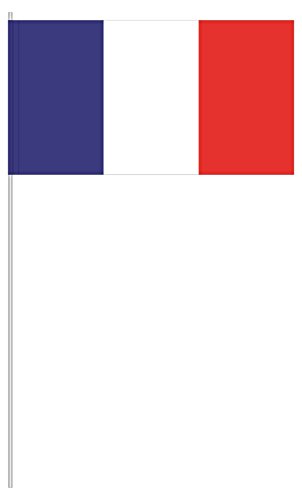 10 x Papierfähnchen Frankreich - partydiscount24®
