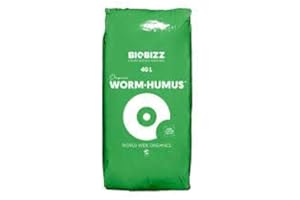 BioBizz - Worm-Humus, humus di lombrico biologico, All-Mix/Light-Mix, compost organico (1 pezzo, Worm-Humus, 40 L)