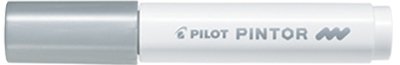 PILOTPintor Medium Bullet Tip Paint Marker, 4.5mm, Silver Single Pen