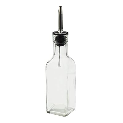 Flasche für Olivenöl & Essig mit Ausgießer - quadratisch - Im Geschenkkarton - 170 ml