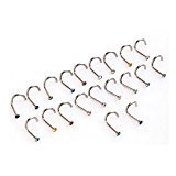 Hosaire 30 pcs Nasen-piercing Edelstahl Damen Farbe Nasenringe Nasenstecker Nasenpiercing - 2