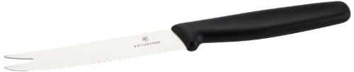 Victorinox Küchenmesser Käse und Wurstmesser 11 cm, Schwarz, 5.0933