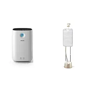 Philips High Efficiency Air Purifier AC2887, with Vitashield Intelligent Purification, ideal for master bedroom & Philips EasyTouch plus Garment Steamer GC523/60- 5 steam settings 1600 W
