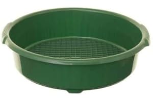 ACCURATE Large Plastic Round Garden Sieve Riddle Riddler Soil Sifter Mesh (GREEN)