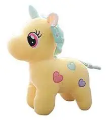 CHIRKUT Unicorn Cute Stuffed Plush Soft Toy for Kids Lovable Huggable Perfect Present for Birthday, Babies & Children (Size: 30cm, Color: Yellow )