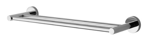 profizeug24 Round Handtuchstange doppelt Messing verchromt Länge 60 cm