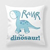 NicholasCGShopOnline C5812F Cotton Linen Decorative Throw Pillow Case Cushion Cover Blue Dinosaur Friendly 18 "X18 "