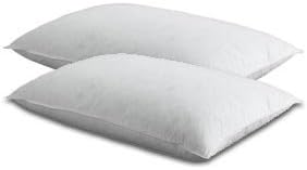 Papa Jones Ltd Soft, Medium, Firm support Polycotton hollowfibre non allergenic pillows. (Twin pack huge Bounceback Medium to firm support)