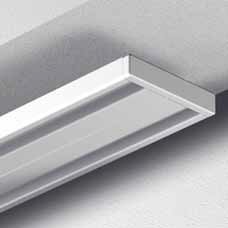 Dekoline Gardinenschiene Vorhangschiene, Aluminium, silber, alu-silber eloxierte Oberfläche, 2-läufig, vorgebohrt – 1,20 m - 2