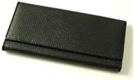 Budd Leather 291331-1 Pebble Grained Leather Continental Fold Over Wallet - Black