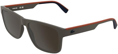 Lacoste Men's Sunglasses L6076S - Matte Taupe with Solid Brown Lens