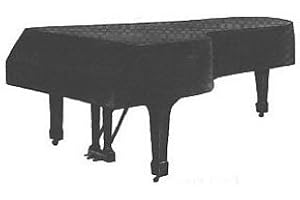 PIANO ACCESSORY SHOP Vinyl Fleece Lined Grand Piano Cover to fit Bechstein Model A 182cm - 6'0", Black Vinyl