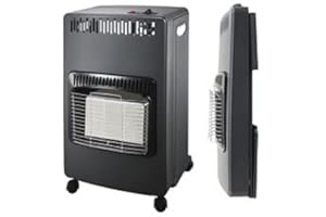 AMBERLINNEN LTD 4.2KW CALOR GAS PORTABLE CABINET 3 HEAT WITH REGULATOR HOSE HEATER FIRE BUTANE