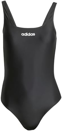 adidas Donna U-Back Swimsuit, Black/White, 38