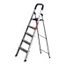 Cipla Plast Heavy Duty Folding Aluminium Ladder - Home Pro 5 Steps ( 7 Years Warranty) + Free 14 Pcs Multipurpose Buffers - GEC-L5 RS.3449.00