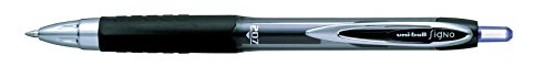 Uni-ball SigNo 207 Tintenroller versenkbare Mine 0,7 mm F-Spitze 0,5 mm Strichbreite 12 Stück blau