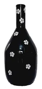 Bright Gifts Crafts Metal Flower vase (18 x8) Black