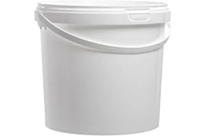 PLAST SERVICE PACK 10 x 5L, Ltr, Litre Plastic Buckets with Lids
