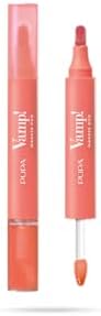 Pupa Rossetto + Gloss Labbra Vamp! Marker Duo, con Acido Ialuronico - 3 in 1 Definisce, Colora e Riempie, Contouring Labbra - Disponibile in 9 Varianti Colore (008 Orange Sorbet)