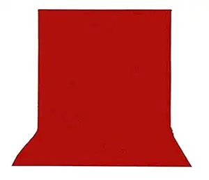 HOJI 8 x 10 ft Red Screen Backdrop Background for Photography, Polyester Fabric Black Photo Backdrop Curtain Background Screen Collapsible Seamless for Photo Video Studio (Stand NOT Included)