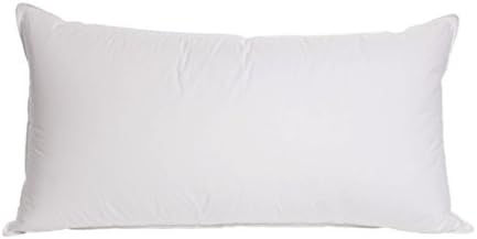 Surrey DownCompany White Duck Down Bolster Pillow, 19 x 36 Inch