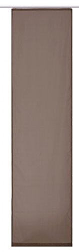 Flächenvorhang braun Uni transparent Feel Good Elbersdrucke 60x245 cm 197209