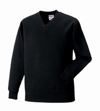 Jerzees kids V-neck sweat in black age 11-12