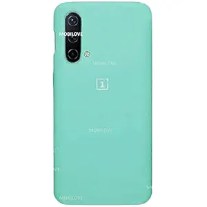 MOBILOVE Pure Liquid Soft Matte Silicone Case with Camera and Screen Protection for | OnePlus Nord CE 5G (Mint Green)