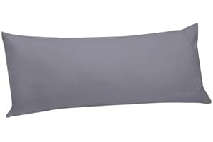 AIMANE® Long Bolster Pillowcase Cover - Body Pillow Neck Support - Orthopaedic Bolster Pillowcase Cover Nursing Pregnancy Support Long Pillowcases (Single 3FT, Grey)