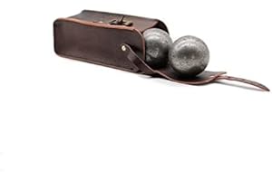 ALL SPORT VINTAGE - Etui Boule de Pétanque - Le Vintage en Cuir de Vachette - Cousu Main - Marque Française