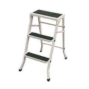 VICRIS - Taburete 3P. Blanco/Negro