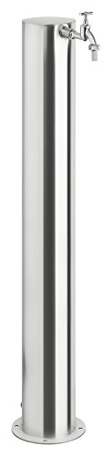 Preisvergleich Produktbild hochwertige Edelstahl Wasserzapfsäule / Edelstahlsäule, rund Ø 130mm, Höhe 100cm