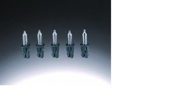 Preisvergleich Produktbild Hellum Pisellokerze 12V 1,23W gruen / klar 5 Stueck