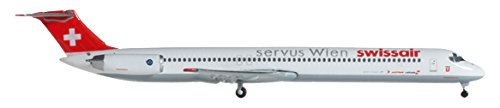 Preisvergleich Produktbild Herpa 526982 - Miniaturmodell - Swissair Mcdonnell Douglas MD-81, Servus Wien