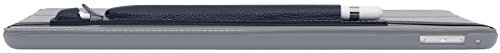 StilGut Pencil-Halter für Apple 12,9″ iPad Pro aus echtem Leder mit Lightning-Adapter-Fach. Stift-Halterung zur sicheren Aufbewahrung des Apple Pens, Navyblau - 6