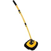 Coofbe Car Wash Brush with Extendable and Shorten Handle Dusting Mat Dry Wet Cleaning Car Wash Brush