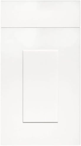 Boston White Super Matt Vinyl Wrapped Replacement Kitchen Cabinet Cupboard Unit Carcass Doors &amp; Drawer Fronts - 715 X 395 - Cabinet Door + Hinge Holes Drilling