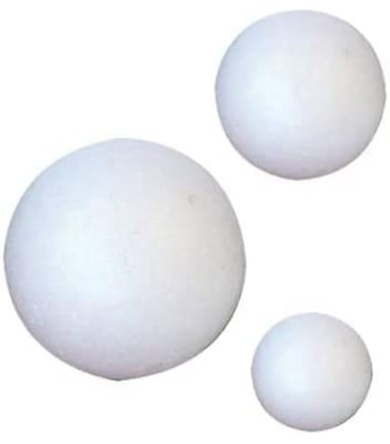 Veemoon - 6 Boules De Polystyrène Creuses Blanches 8 Cm - Déco De Fête, Mariage Et Loisirs Créatifs