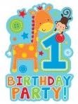 One wild Boy Birthday Invite 8ct