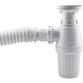 S&ouml;k&uuml;lebilir Taslı K&ouml;r&uuml;kl&uuml; Sifon, Temizlenebilir Plastik Gider Borusu, Mutfak Banyo Lavabo i&ccedil;in