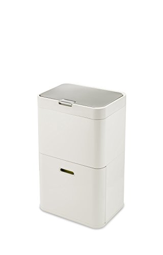 Joseph Joseph 30019 Totem Abfall-und Recycling-Systemeinheit, 48 L, Metall, 40 x 30 x 66 cm, steinfarben - 2